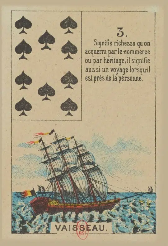 Vaisseau - Carte n°3 du Petit Lenormand