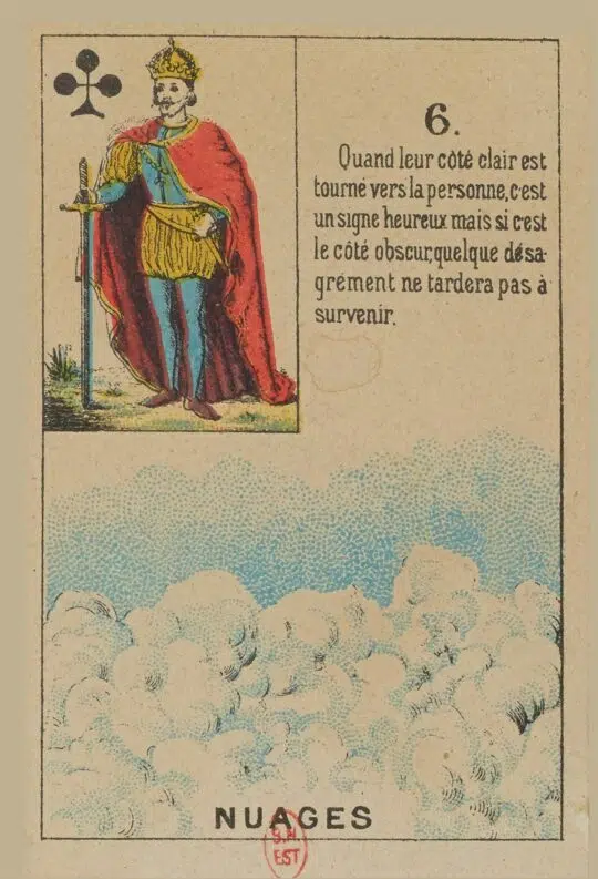 Nuages - Carte n°6 du Petit Lenormand