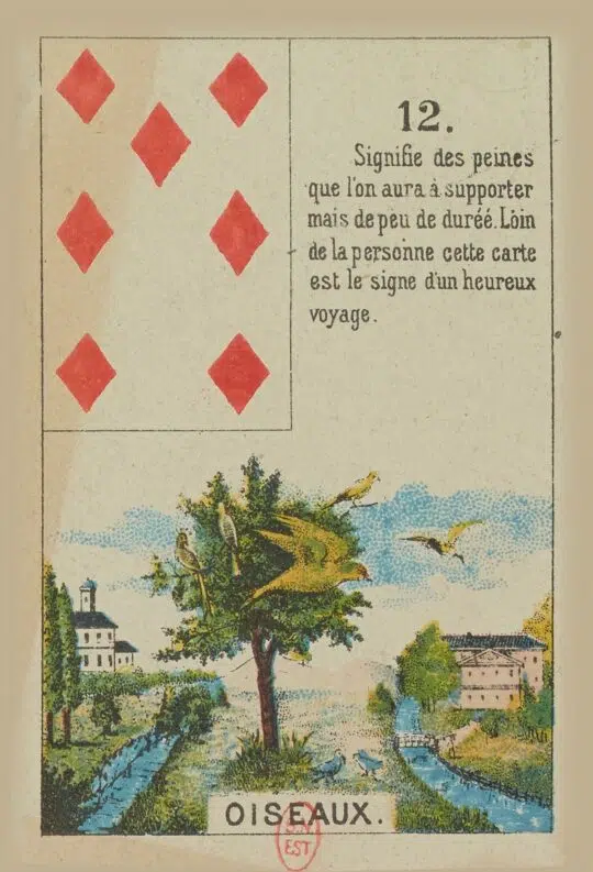 Oiseaux - Carte n°12 du Petit Lenormand