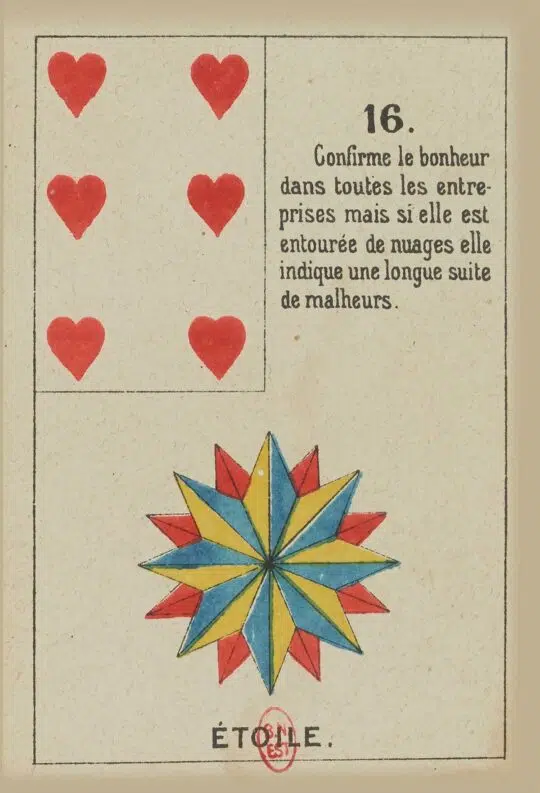Étoile - Carte n°16 du Petit Lenormand