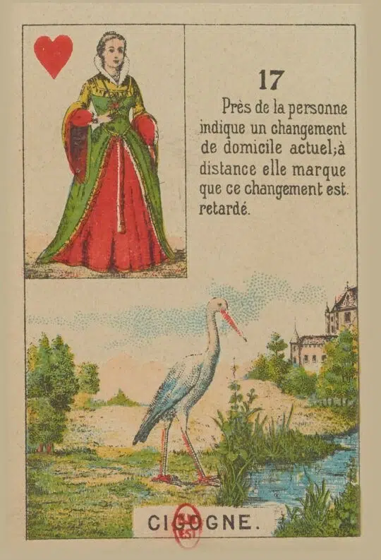 Cigogne - Carte n°17 du Petit Lenormand