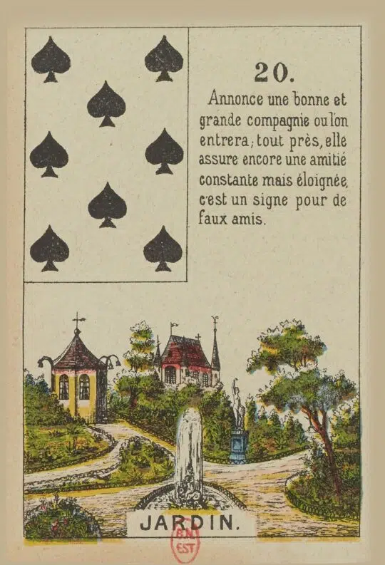 Jardin - Carte n°20 du Petit Lenormand