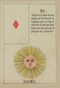 Soleil - Carte n°31 du Petit Lenormand