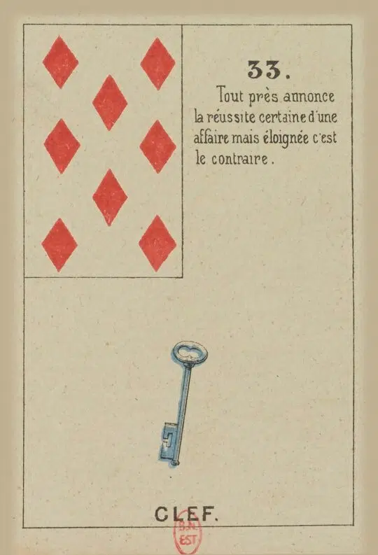 Clef - Carte n°33 du Petit Lenormand