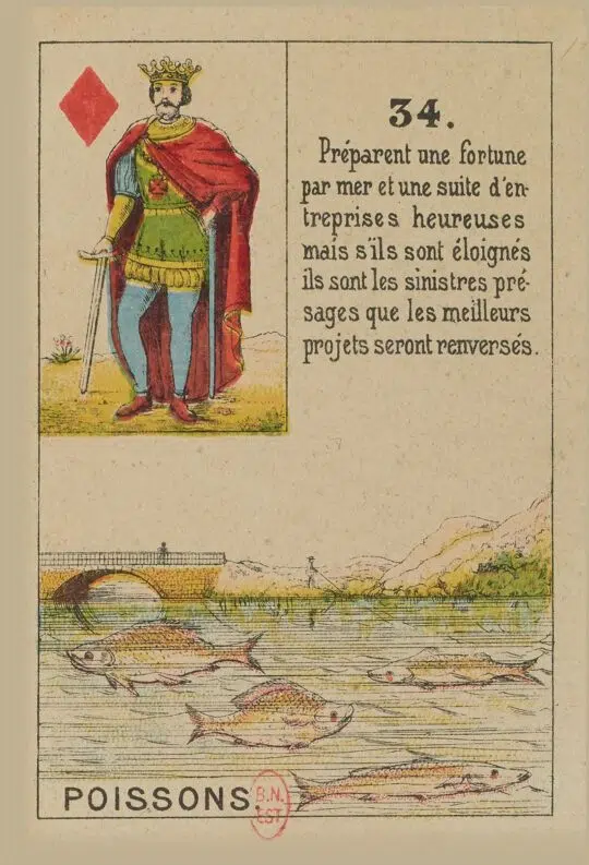 Poissons - Carte n°34 du Petit Lenormand