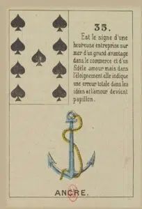Ancre - Carte n°35 du Petit Lenormand